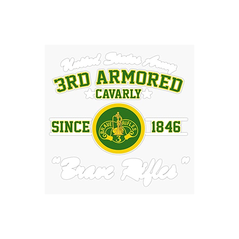 HOF Trading 3Rd Armored Cavalry Regiment Vinyl Sticker Waterproof Decal