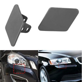 1 Pair Front Bumper Headlight Washer Nozzle Primed Cover Cap