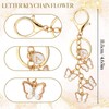 Piriuuo Butterfly Keychains for Women, Initial Letter Keychain Cute Butterfly