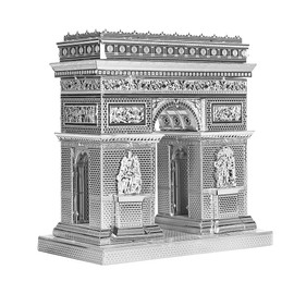 Piececool 3D Metal Puzzles for Adults, Arc De Triomphe Model Kit, France Famous Architecture Building Kit for Men DIY Handcraft Great Gifts for Birhtday Christmas, 41Pcs