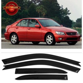 SDZ Out-Channel Window Visor Sun Vent Rain Wind Guard Shade For 01-05 Lexus IS300