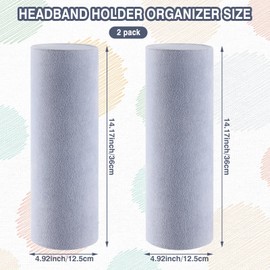 Geetery 2 Pcs Vertical Headband Holder Organizer Hairband Display Stand Headband Stand for Women Hair Hoop Accessories(Black)