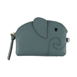 Liz Days Women's Pass Case, Reel Included, Key Case, Commuter Holder, Coin Purse, Card Holder, green (dark green)
