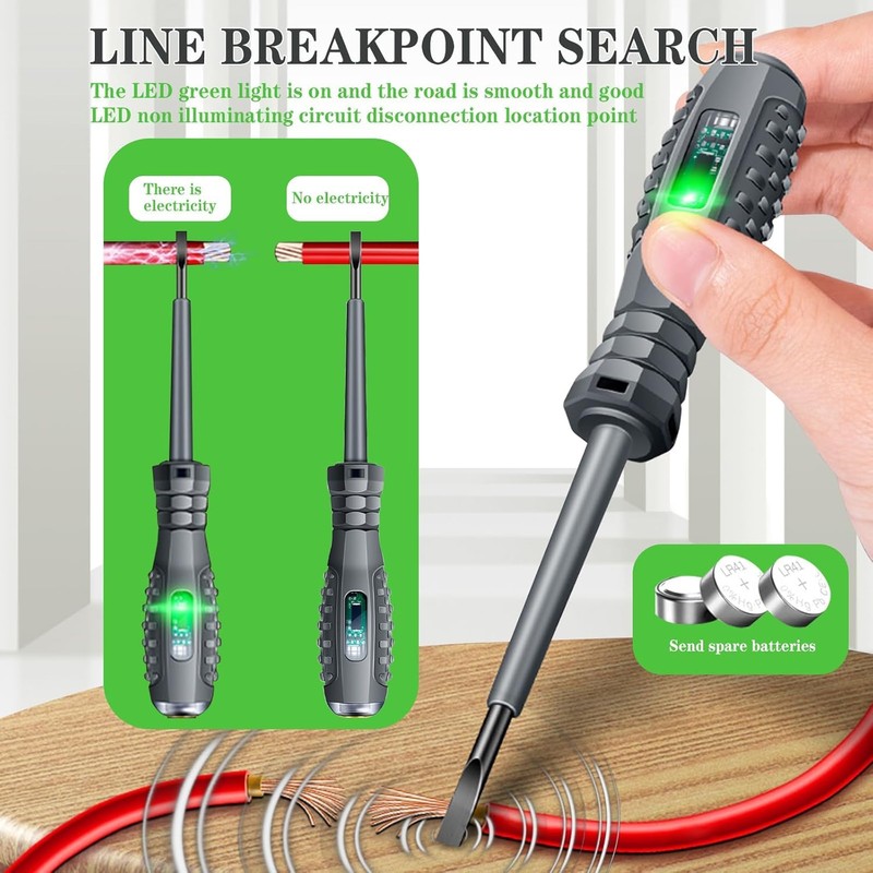2-in-1 High Torque Strong Magnetic Screwdriver Electricity Detector, 2Pc Electrical