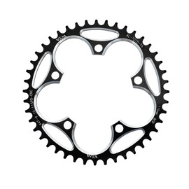 QUARKZMAN Narrow Wide Chainring for Speed Road Bike for 110 BCD Bicycle Chainring 183.7 mm/7.23 Inch Black CNC Aluminium Alloy Pack of 1