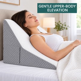19.7 Inch Foam Wedge Pillow with Removable Washable Cover, Side Pockets and Carry Handle