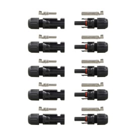 Renogy 5 Pair Solar Panel Cable Connectors, Black