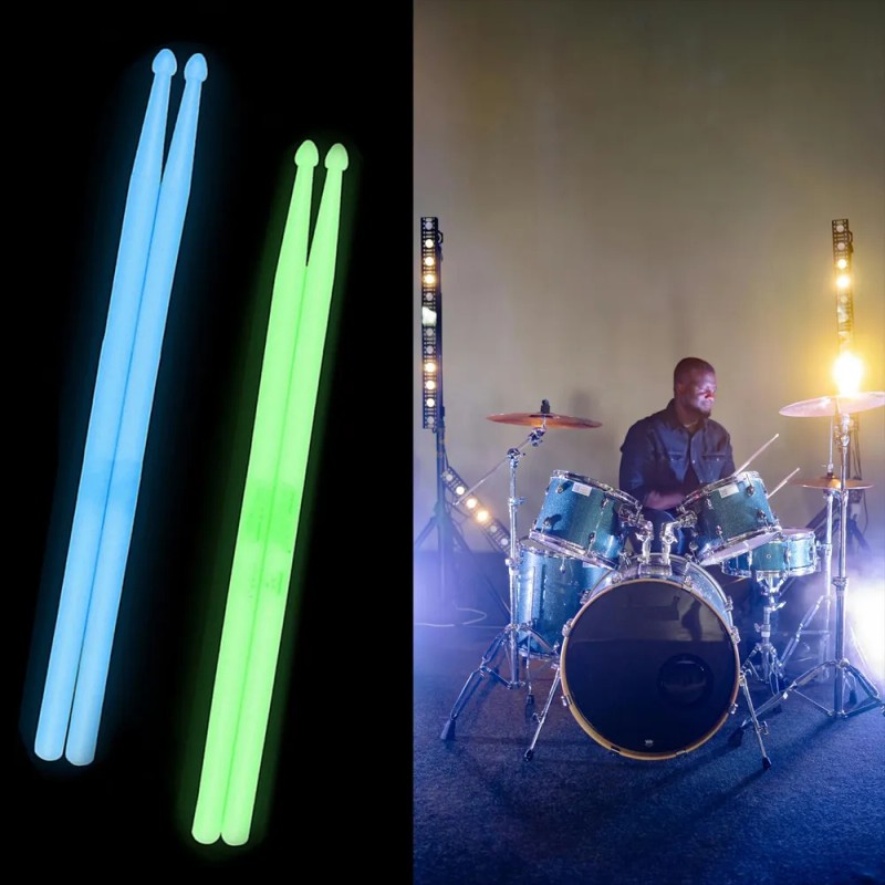 4 Pares Baquetas Luminosas Baquetas Para Tambor 5a Bateria Mixto