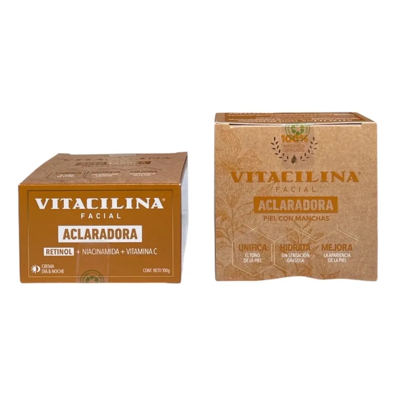 Crema Facial Aclarante Vitacilina 2p Vitamina C+retinol