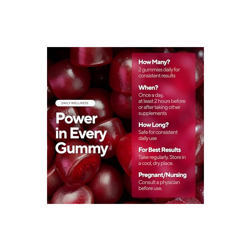 VitaUp Beet Root Gummies with CoQ10 and Grape Seed Extract