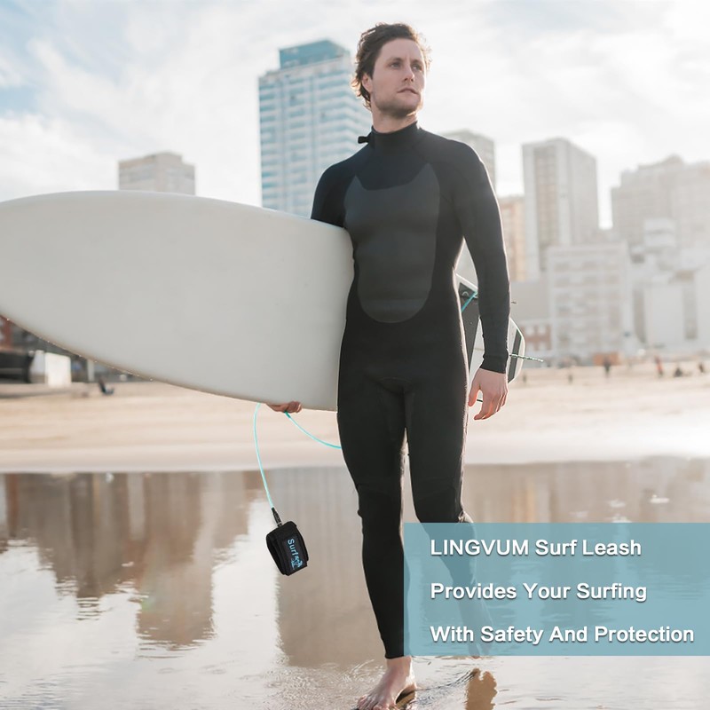Surfboard Leash Premium Straight Surf Leash SUP Leg Rope 6/7/8/9
