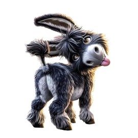 UWNVO Farm Animal Auto Stickers Donkey Waterproof Vinyl Art F067