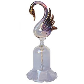Prochaska Gallery Swan Bell Figurine of Hand Blown Glass