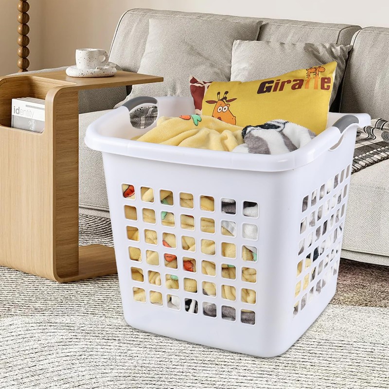 Eagrye 2 Bushel/70 L Large Ultra Square Laundry Basket, Plastic