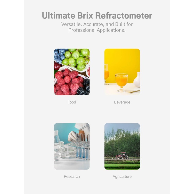 Brix Refractometer 0–35% Brix Range, ±0.2% Precision, Portable & Waterproof