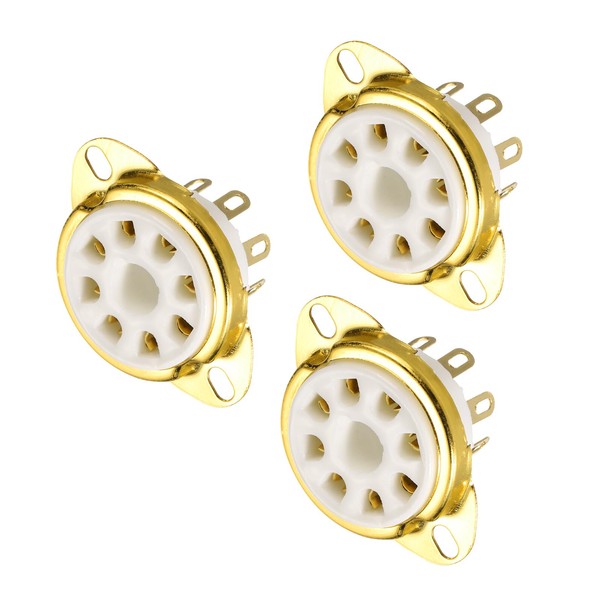 MECCANIXITY 8 pins PCB Tube Socket Ceramics, Vacuum Tube Protect
