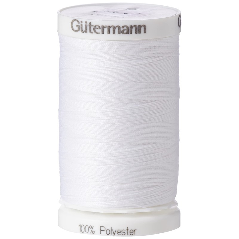 Gutermann White 500mtr/547yd Sew-All Polyester Thread, 5.5x3.5x3.5 cm