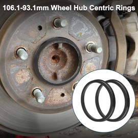 TUCKBOLD Car Wheel Hub Centric Rings Durable Wheels Center Shaft Shock Absorbing Hubrings Black 4 Pcs OD 106.1mm to ID 93.1 mm Polycarbonate