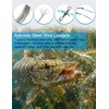 Hlotmeky 100pcs Fishing Hooks with Leader (100pcs-1/0)