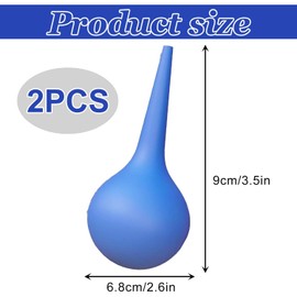 Buflar 2 PCS Rubber Suction Ear Syringe Bulb C Safe Ear Wax Removal, and Wound Cleaning Tool C Soft, Reusable, and Easy to Clean