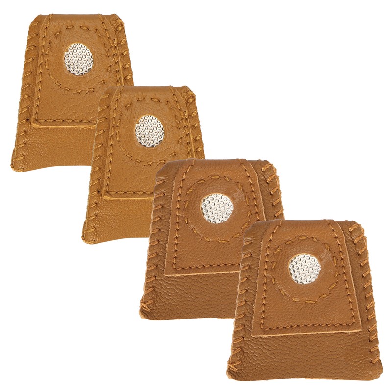 Sewing Finger Sleeve Knitting Thimble Leather Fingertip Protector Embroidery Supplies024