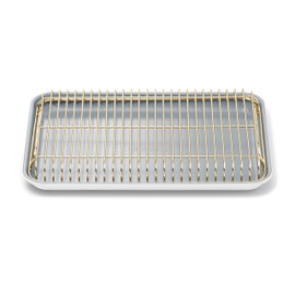 Caraway Non-Stick Ceramic Baking Sheet & Cooling Rack - Ceramic Coated - Non-Toxic, PTFE & PFOA Free - Perfect for Baking, Roasting, and More - Small (13" x 9") - White