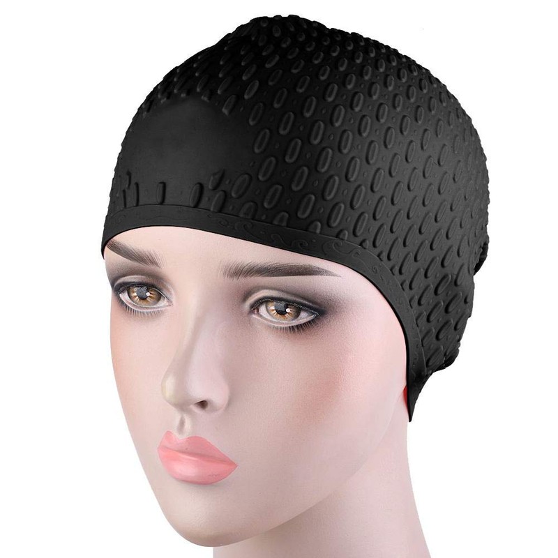 Gorro de natación profesional de silicona para el pelo, protección