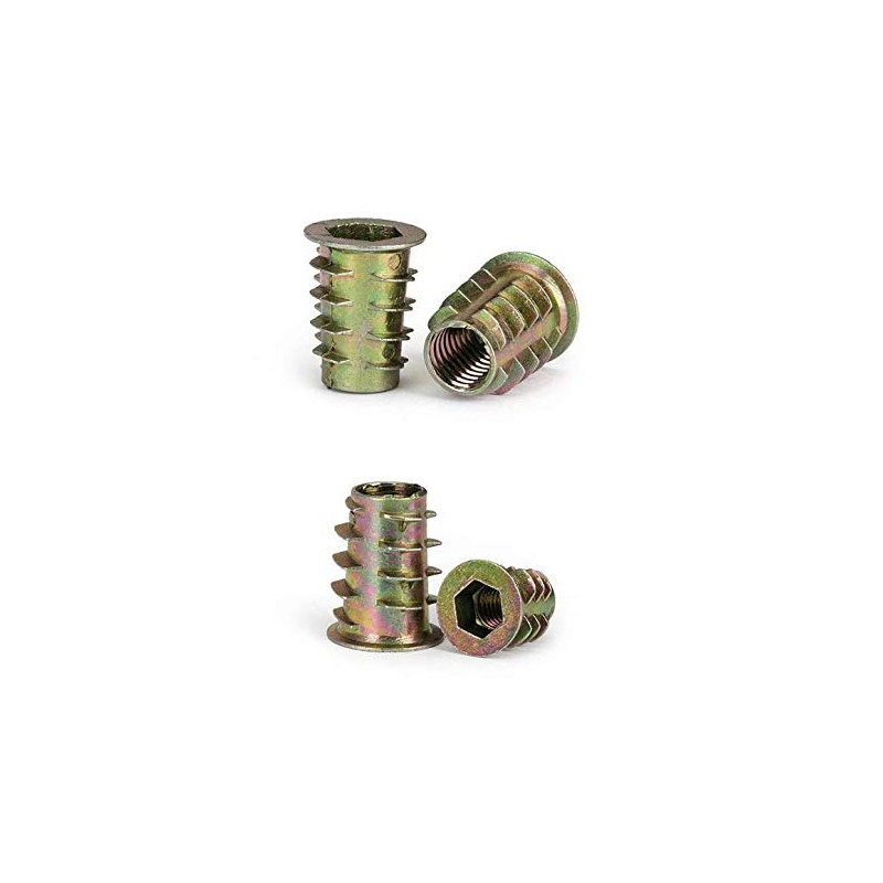 Threaded Insert Nuts, 25 Pcs Threaded Insert Wood Insert Nuts,