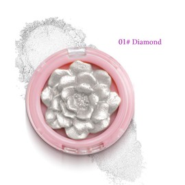 KARLOR 3D Rose Highlighter, Face Highlighter, Makeup Highlighter, Powder Palette, 3D Shaped Rose Petal Highlight, Shimmer, Mother of Pearl Highlighter Palette, Glitter, Face, Cheek, Nose Brightening