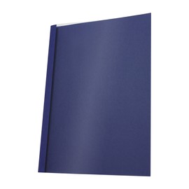 PAVO A4 Leather Look 1.5 mm Thermal Binding Cover - Clear/Blue (Pack of 25) - Bind up to 1-10 Sheets