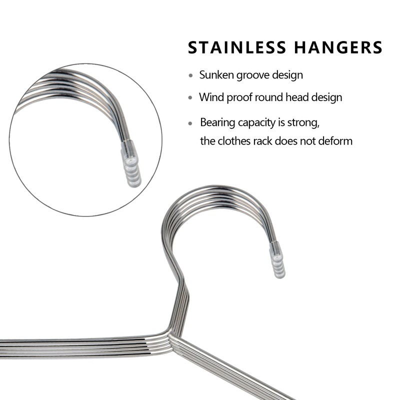 Fayleeko Wire Coat Hangers 40 Pack Strong Heavy Duty Stainless