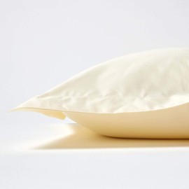 HOMESCAPES 1000 Thread Count Egyptian Cotton Cream Oxford Size Pillowcase