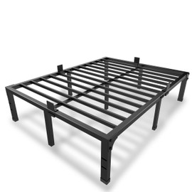 MAF 14 Inch Metal Platform King Bed Frame, Heavy Duty Black Bed Frame with Steel Slats Support, No Box Spring Needed, Noise Free, Easy Assembly