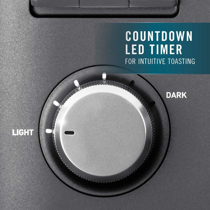 Calphalon 2-Slice Toaster, Precision Control with 6 Shade Settings and