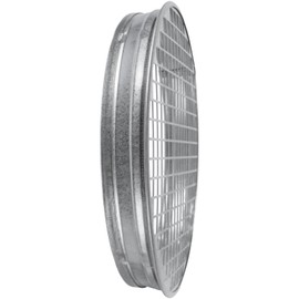 ECOPRO VENT 8" Inch Galvanized Ducting Take-Off End Cap with Protective Metal Mesh Screen - Male Connection. Round Pipe Ventilation Plug. Easy Push-Fit Installation for Enhanced HVAC Efficiency