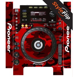 StyleFlip Skins Pioneer CDJ-900 Skin | Camo Red | Protective Decal | StyleFlip Skins