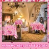 ORNACELE 3PCS Mothers Day Tablecloth Disposable - 108" × 54",