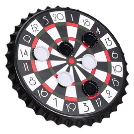 Monsterzeug Crown Cap Darts, Magnetic Dart Game, Mini Dartboard, Party Game, Drinking Game