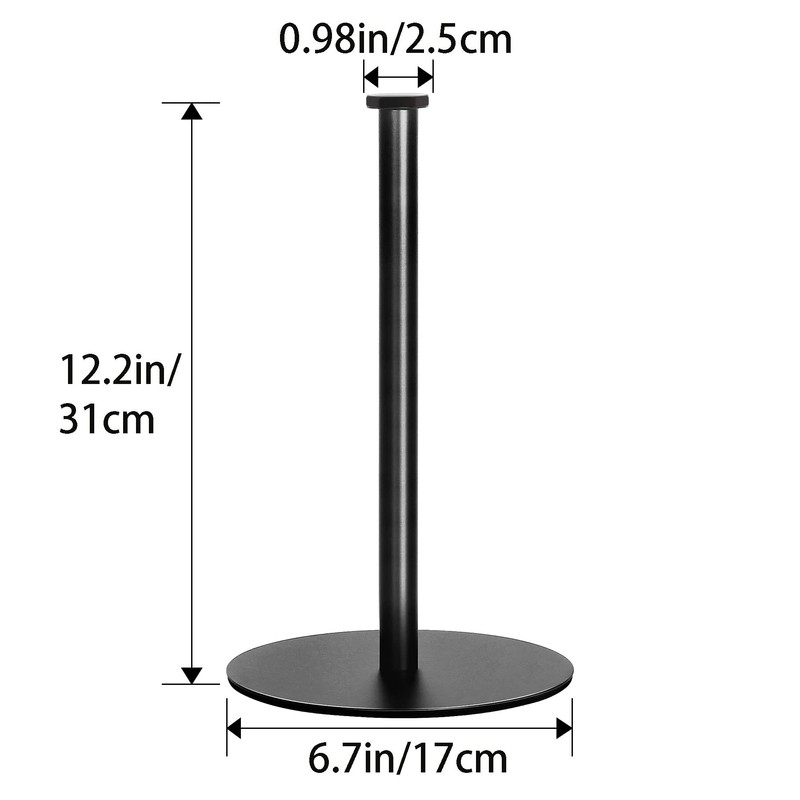 Kitchen Roll Holder Countertop, OBODING, Black Kitchen Paper Towel Holder