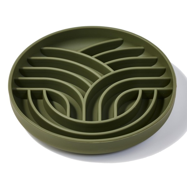 OHMO Slow Feeder Dog Bowls(Tree Life, Camo Green) Enrichment Soft