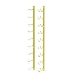 CharaVector Stainless Steel Wine Rack Wall Mounted, DIY 1/2 Wall Wine Rack, High Gloss Gold Hanging Wine Rack, Double Sturdy Wall-Mounted Wine Racks, Home and Kitchen Decor,18 Bottles 1PCS