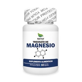 NATSA Treonato de Magnesio 60 Cápsulas 500 mg de Treonato