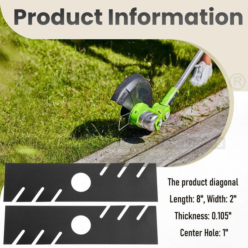 Karbay 40-002 Edger Blade (8" x 2"), Compatible with O-regon
