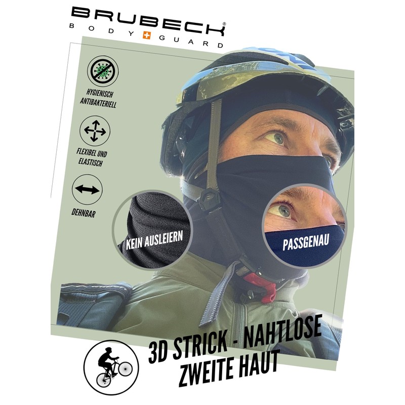 BRUBECK X-Pro KM10430 Half Balaclava for Men and Women, Temperature-Regulating,