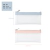 RICISUNG Transparent Pencil Case (Pack of 2) Multi-functional Stationery Storage