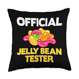 Jelly Bean Candy Beans Vegan Flavors Throw Pillow