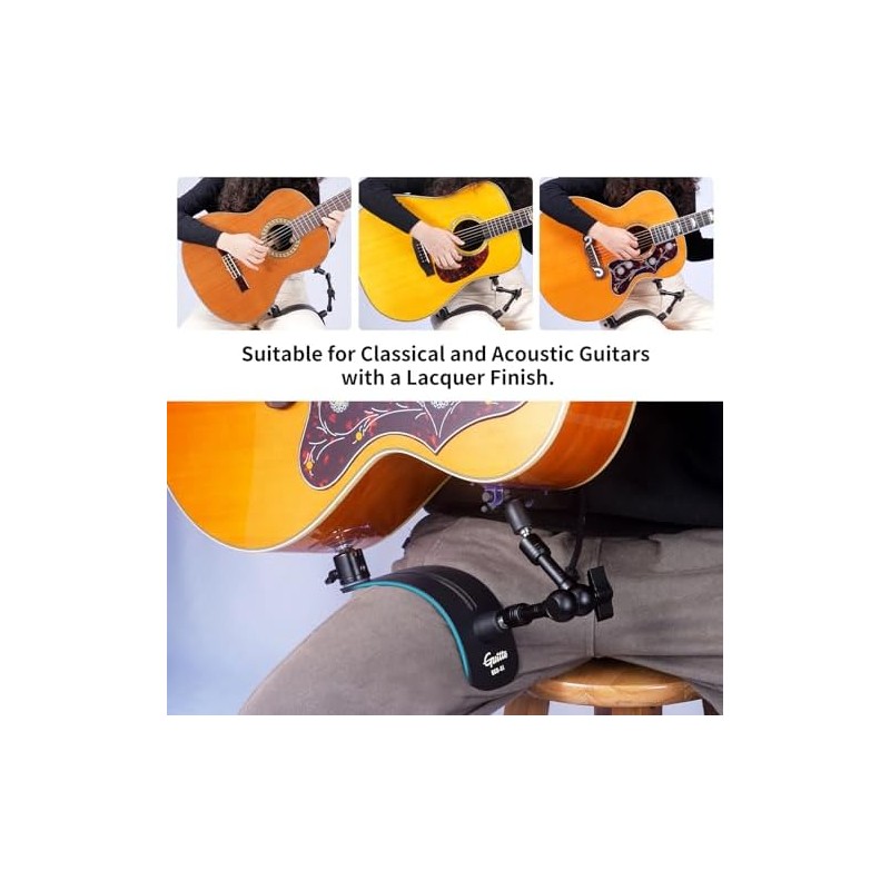 GUITTO - Soporte de guitarra ajustable con ventosa y rótula