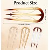 French Pins for Fine Hair, 4 Pcs Plastic Hair Pins,
