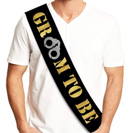 Groom To Be Sash - Stag Do Party Supplies - Wedding Party Accessories - Groom's Party - Wedding Gifts for Men - Bachelor Party Decorations - Groomsman Gift
