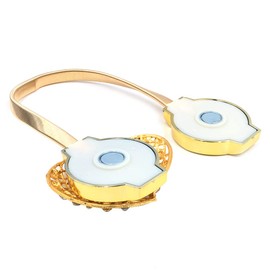 ANCLLO 2 Pack Magnetic Curtain Tie Backs, Decorative Crystal Curtain Holdbacks for Bedroom, Living Room, Office (White)